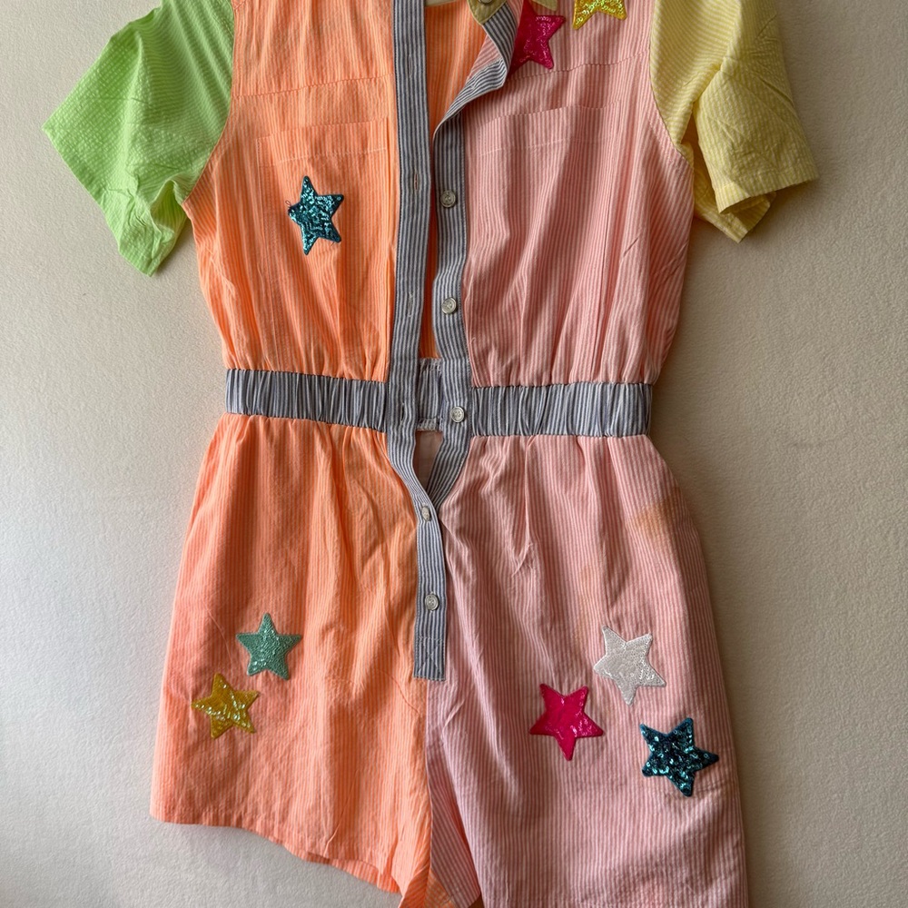 Judith March Pastel Patchwork Star Romper - Picture 7 of 7